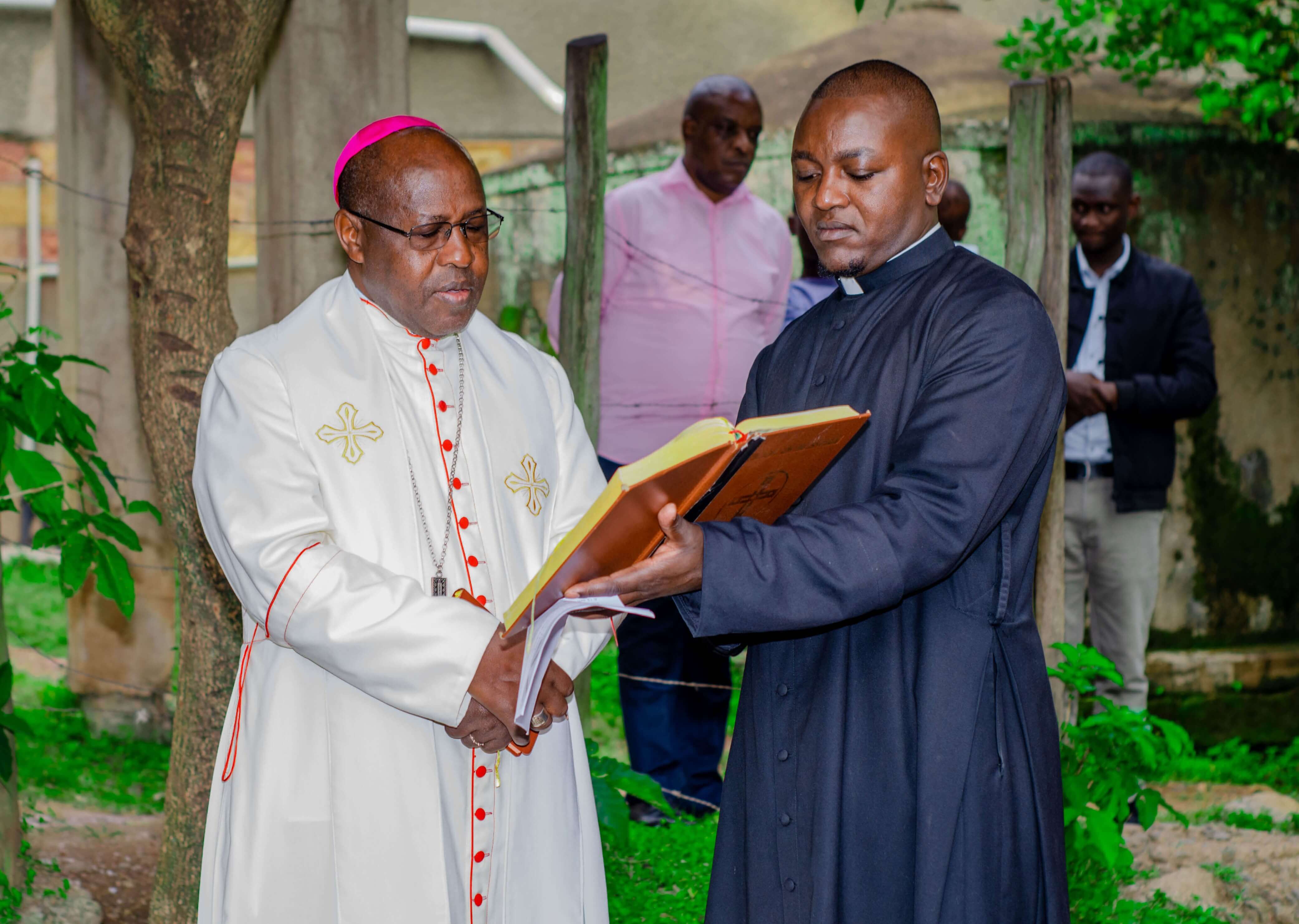 Bishop Michael Odiwa at the groundbreaking site